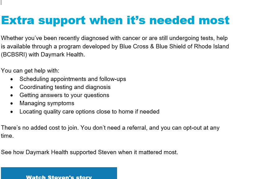 Care Management for Your Employees | BCBSRI